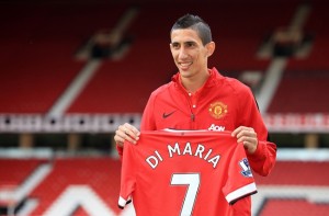 Manchester United new signing Angel di Maria during a photo call at Old Trafford, Manchester.